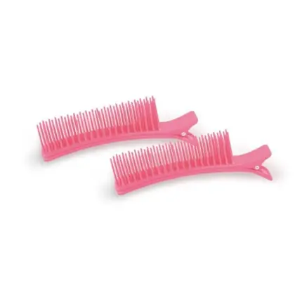 Bifull Pinzas con Peine Rosa 2uds